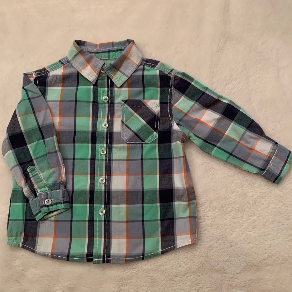 2T Boys Plaid Button down shirt